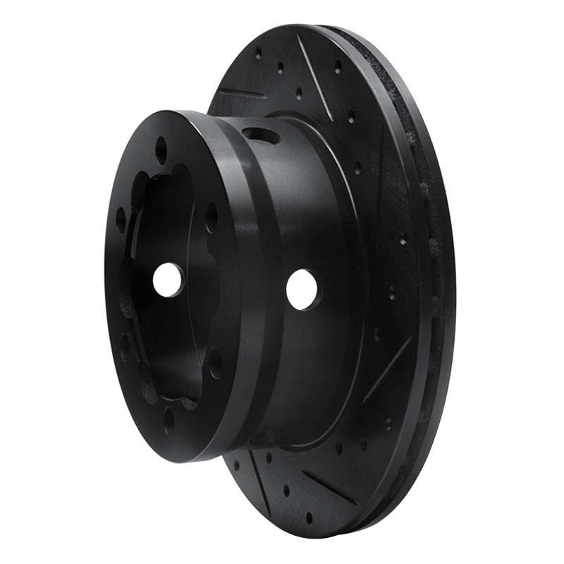 Dodge Sprinter 3500 Brake Rotor (1) - Rear Right - R1 Concepts - Drilled & Slotted - Black - `02-`06
